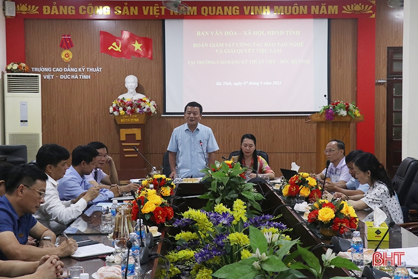 HĐND Hà Tĩnh giám sát công tác đào tạo nghề và giải quyết việc làm