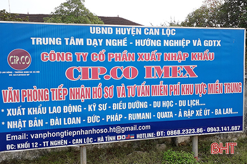 Phát hiện 2 doanh nghiệp ở Can Lộc vi phạm xuất khẩu lao động