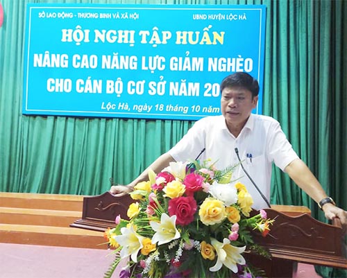 Lộc Hà: Tập huấn nâng cao năng lực giảm nghèo cho cán bộ ở cơ sở năm 2018
