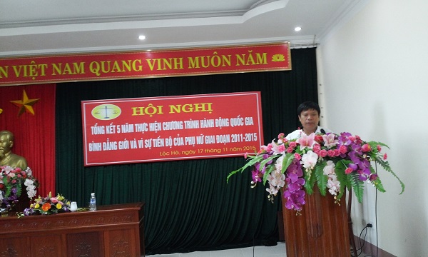 Lộc Hà tổ chức hội nghị sơ kết 5 năm thực hiện Chiến lược quốc gia về bình đẳng giới giai đoạn 2011 – 2015